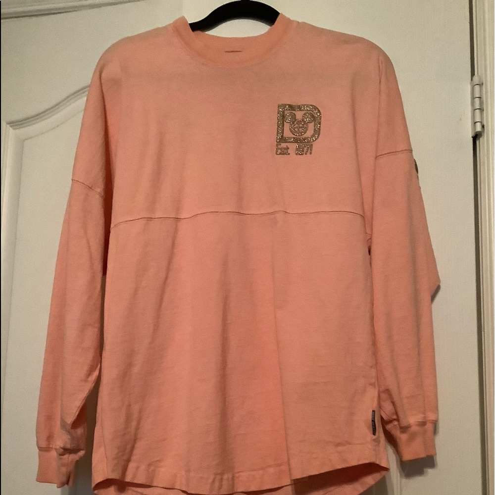 Disney Spirit Jersey WDW EUC Peach with Rose Gold size xs